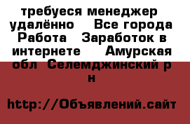 требуеся менеджер (удалённо) - Все города Работа » Заработок в интернете   . Амурская обл.,Селемджинский р-н